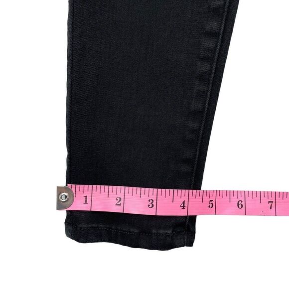 American Eagle Black Distressed Waistline Jegging Skinny Stretch Jeans Size 2 - Picture 7 of 10